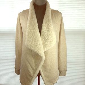 Hollister lux faux sheep skin cardigan jacket